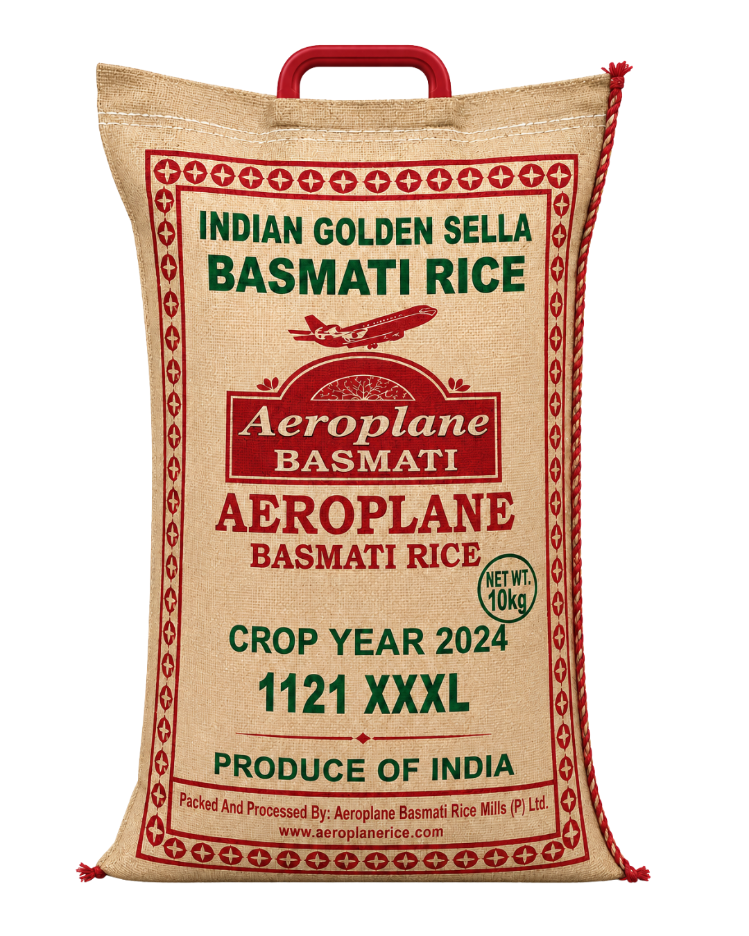 Aeroplane Golden Sella Basmati Rice 1121 10 Kg