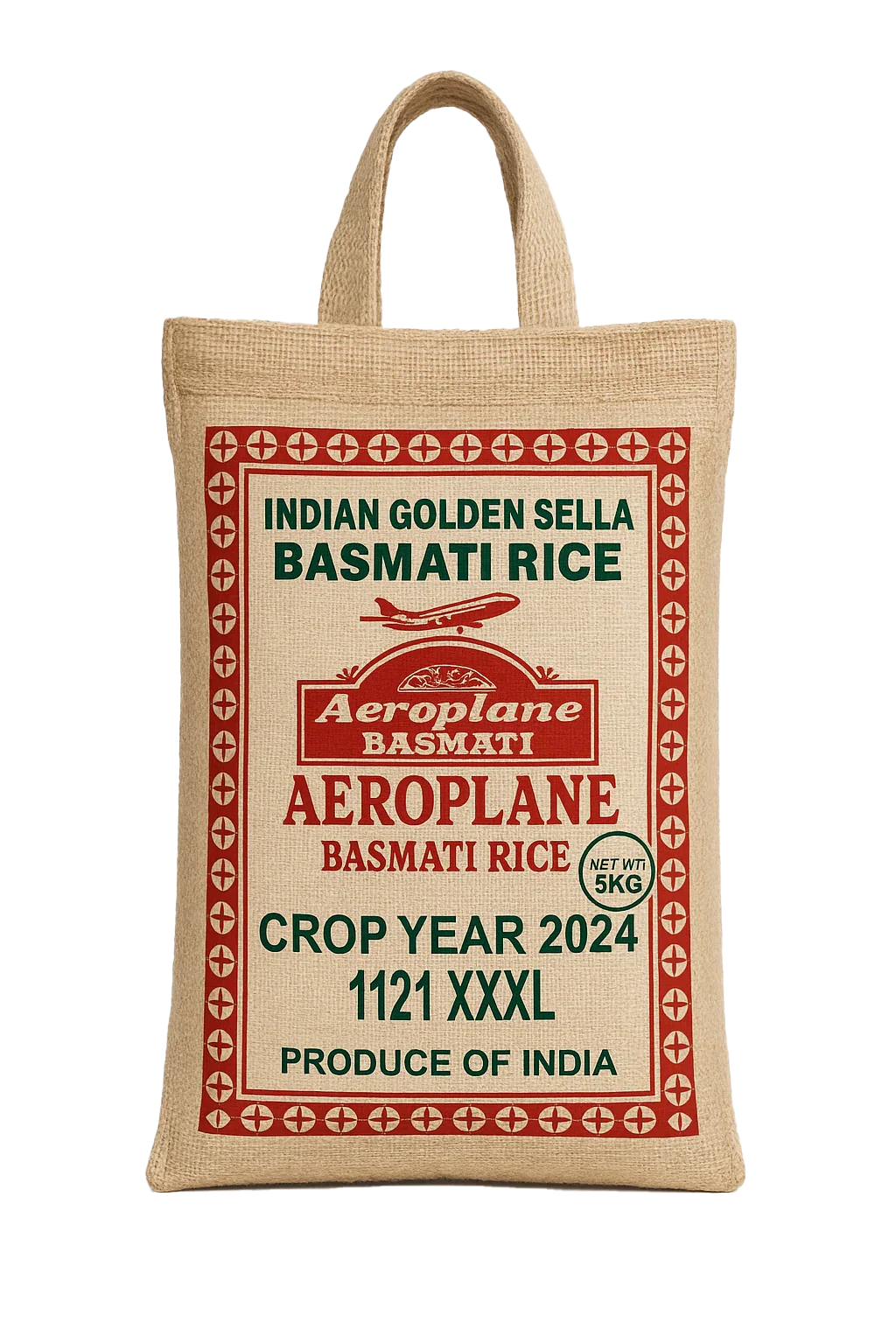 Aeroplane Golden Sella Basmati Rice 1121 5 Kg