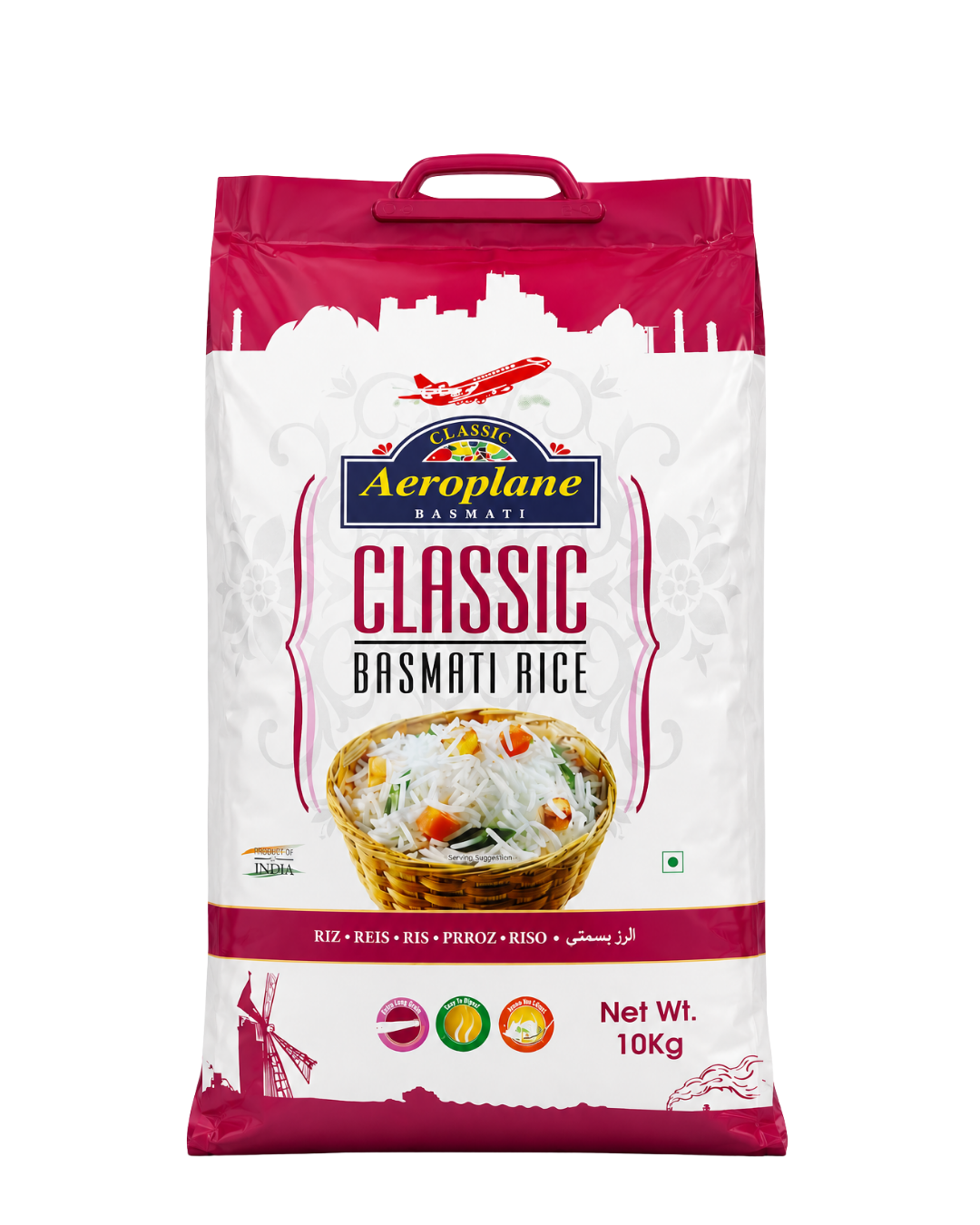 Aeroplane Basmati Steam Rice 1121  10kg