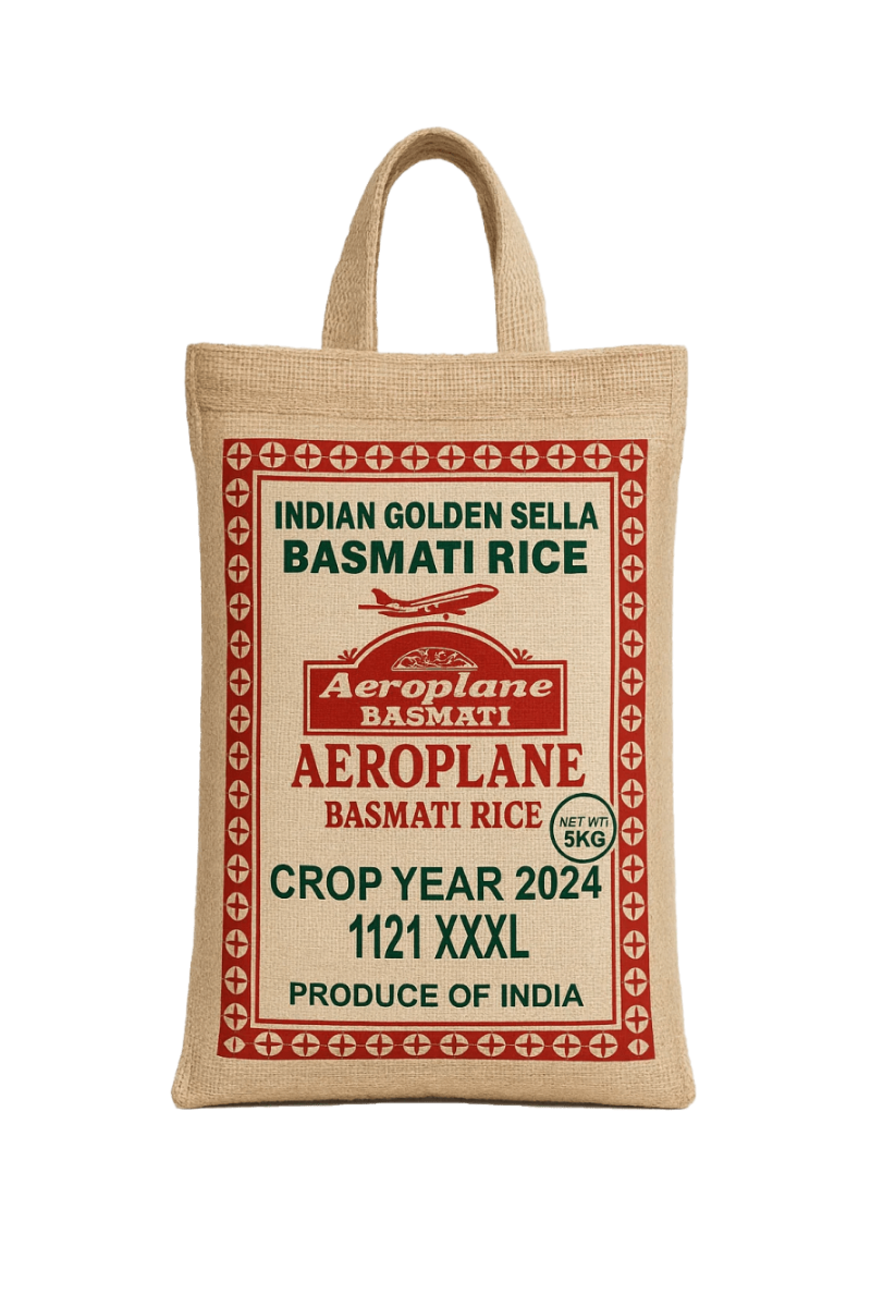 Aeroplane Golden Sella Basmati Rice 1121 5 Kg - MKY Foods and More