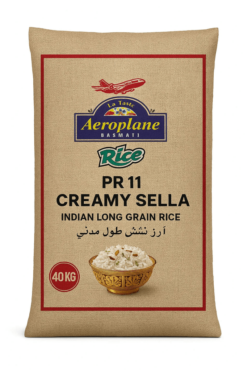 Aeroplane PR11 Creamy Sella Rice 40 Kg - MKY Foods and More