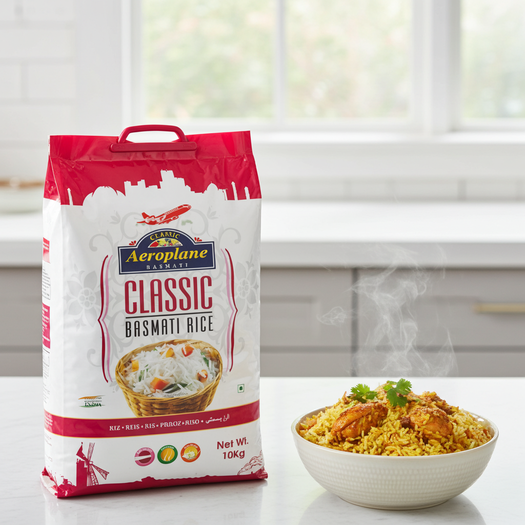 Aeroplane Basmati Steam Rice 1121   5kg mkyksa