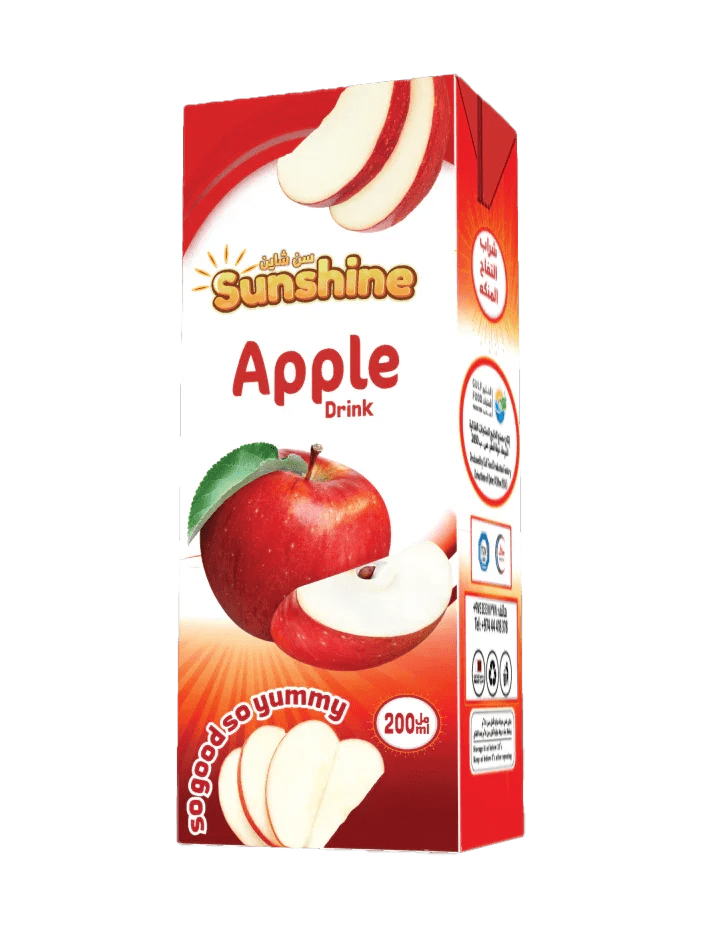 Sunshine Apple Flavoured Drink UHT 27 x 200 ml - MKY Foods and More
