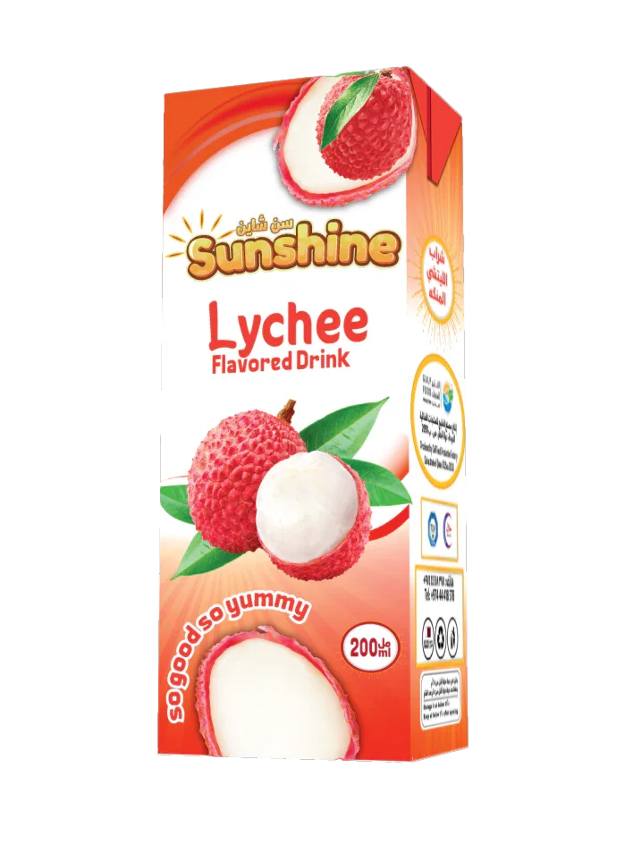Sunshine Lychee Flavoured Drink UHT 27 x 200 ml - MKY Foods and More