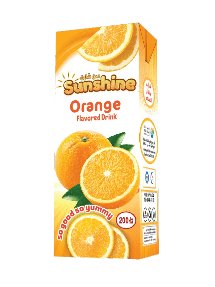Sunshine Orange Flavoured Drink UHT 27 x 200 ml - MKY Foods and More